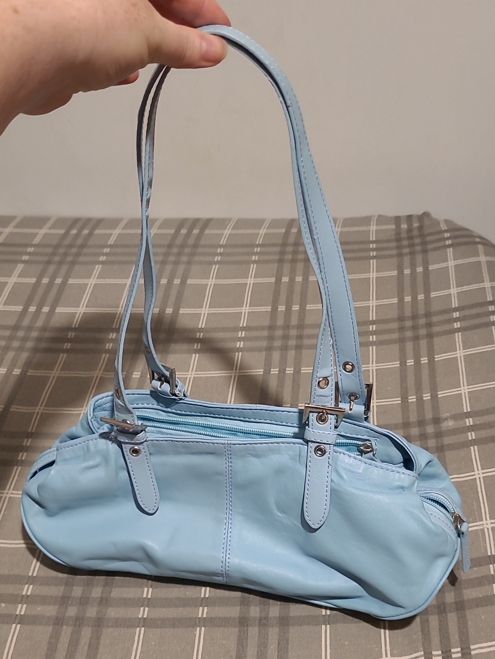 NWT Genuine Leather Shoulder Bag with Cylindrical Shape
